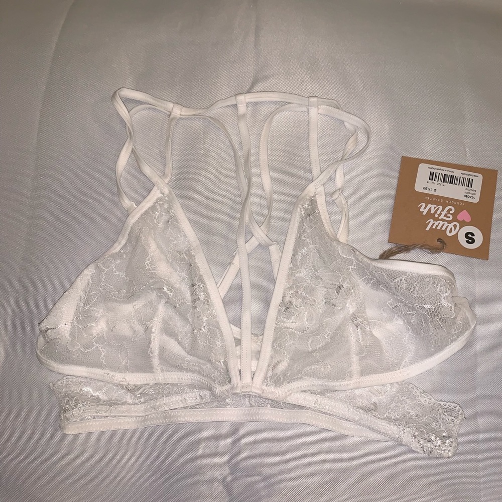 White Lacey bralette